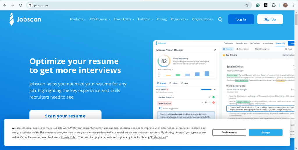 Jobscan cv builder | cv