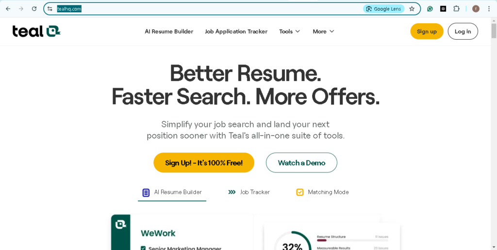 tealhq cv builder | cv